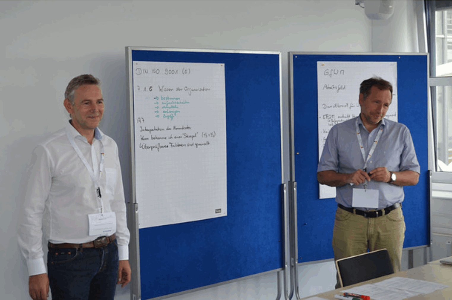 Olaf Schmidt und Christian Keller beim GfWM-KnowledgeCamp 2014